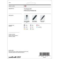 uniball 207 Retractable Gel Pens, Medium Point, 0.7mm, Assorted Ink, 8 Pack (40110)