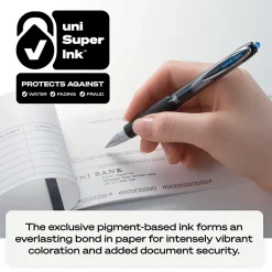 uni-ball 207 Signo RT Retractable Gel Pens, Medium Point, 0.7mm, Black Ink, 4/Pack (33960)