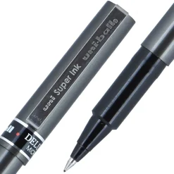 uni-ball Deluxe Rollerball Pens, Micro Point, Black Ink, 12/Pack (60025)