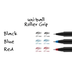 uni-ball Deluxe Rollerball Pens, Micro Point, Blue Ink, 12/Pack (60027)