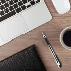 uniball Gel Grip Gel Pens, Medium Point, 0.7mm, Red Ink, 12/Pack (65452)