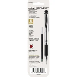 uni-ball Impact Gel-Ink Pen Refill, Bold Tip, Black Ink, 2/Pack (65808PP)
