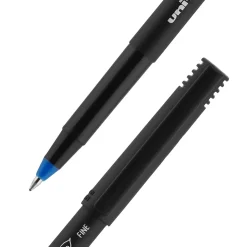 uniball Onyx Rollerball Pens, Fine Point, 0.7mm, Blue Ink, 72/Box (2013568)