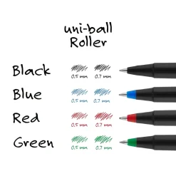 uniball Roller Rollerball Pens, Micro Point, 0.5mm, Blue Ink (60153)