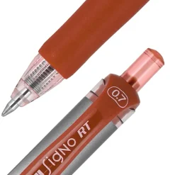 uniball Signo RT Gel Pens, Medium Point, 0.7mm, Red Ink, Dozen (65942)