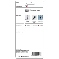 uniball Vision Elite BLX Rollerball Pens, Bold Point, 0.8mm, Assorted Colors, 5/pk (1832404)