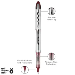 uniball Vision Elite BLX Rollerball Pens, Bold Point, 0.8mm, Assorted Colors, 5/pk (1832404)