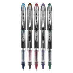 uniball Vision Elite BLX Rollerball Pens, Micro Point, 0.5mm, Assorted Ink, 5/Pack (1832410)