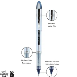 uni-ball Vision Elite Rollerball Pens, Bold Point, Blue-Black Ink, 12/Pack (61232)