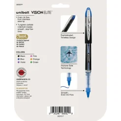 uni-ball Vision Elite Rollerball Pens, Micro Point, Assorted Colors Ink, 8 Pack (58092)