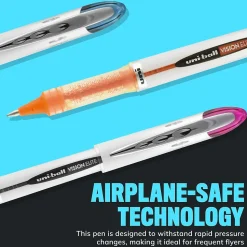 uni-ball Vision Elite Rollerball Pen Refill, Bold Point, Blue/Black Ink, 2 Pack (61234PP)