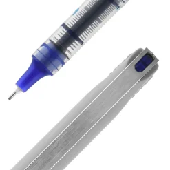 uniball Vision Needle Rollerball Pens, Fine Point, 0.7mm, Blue Ink, Dozen (1734904)