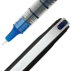 uniball Vision Needle Rollerball Pens, Micro Point, 0.5mm, Blue Ink, 12/Pack (1734919)