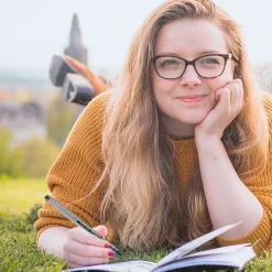 uniball Vision Needle Rollerball Pens, Micro Point, 0.5mm, Blue Ink, 12/Pack (1734919)