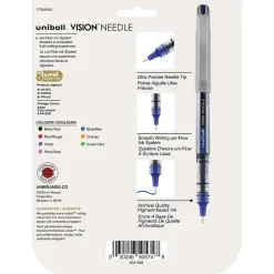 uni-ball Vision Needle Rollerball Pens, Fine Point, 0.7mm, Assorted Ink, 8/Pack (1734916)