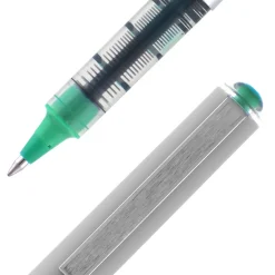 uni-ball Vision Roller Ball Pen, Fine Point, 0.7mm, Green Ink, 12/Pack (60386)