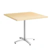 Union & Scale™ Multipurpose 36" Square Natural Maple Laminate Seated Height Silver Base Table (54828)