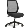 Union & Scale™ Essentials™ Armless Ergonomic Fabric Swivel Task Chair, Black (UN59378)