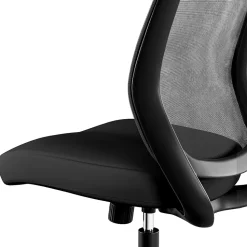 Union & Scale™ Essentials™ Armless Ergonomic Fabric Swivel Task Chair, Black (UN59378)