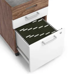 Union & Scale™ Essentials 2-Drawer Mobile Vertical File Cabinet, Letter/Legal, Lockable, 24.2