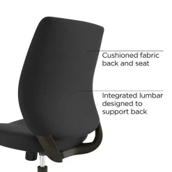 Union & Scale™ Essentials™ Ergonomic Armless Fabric Task Chair, Black (UN59382)