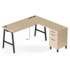 Union & Scale™ Essentials 60"W L-Shaped Desk, Natural (UN60420)
