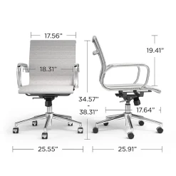 Union & Scale™ Everell Ergonomic Fabric Manager Chair, Heather Gray (53279)