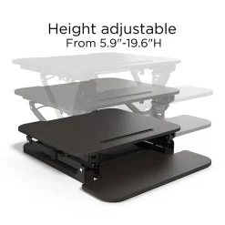 Union & Scale™ FlexFit™ 27" Manual Adjustable Desk Converter, Black (UN44901-CC)