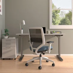 Union & Scale™ Lewis Ergonomic Mesh Swivel Computer and Desk Chair, Carolina (UN55656-CC)