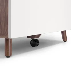 Union & Scale™ MidMod 2-Drawer Mobile Lateral File Cabinet, Letter/Legal, Lockable, 21.1