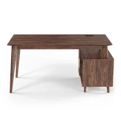 Union & Scale™ MidMod 60"W Computer and Writing Storage Desk, Espresso (UN56950)