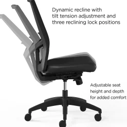 Union & Scale™ Workplace2.0™ 500 Series Armless Vinyl Task Chair, Black 52266)