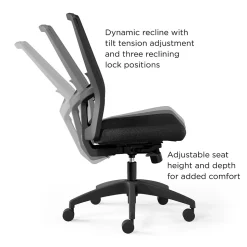 Union & Scale™ Workplace2.0™ 500 Series Armless Fabric Task Chair, Black, (52257)
