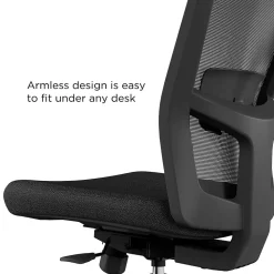 Union & Scale™ Workplace2.0™ 500 Series Armless Fabric Task Chair, Black, (52257)
