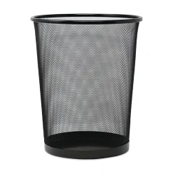 Universal, Steel Mesh Trash Can with no Lid, Black, 4.5 gal. (UNV20008)