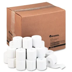 Universal Bond Adding Machines & Calculator Paper Rolls, 2 1/4" x 150', 100 Rolls/Pack (UNV35710)