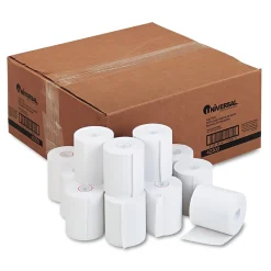 Universal Bond Adding Machines & Calculator Paper Rolls, 3" x 165', 50 Rolls/Pack (UNV42300)
