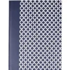 Universal Casebound Hardcover Notebook, Dark Blue with Hexagon Pattern, 1-Subjects, 10 1/4 x 7 5/8, Each (66351)