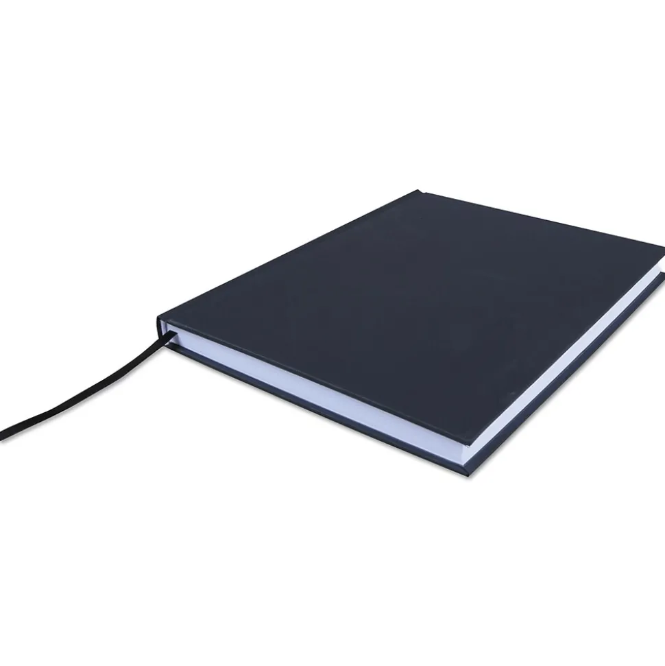 Universal Casebound Hardcover Notebook, Black Linen, 1-Subjects, 10 1/4 x 7 5/8, Each (66353)