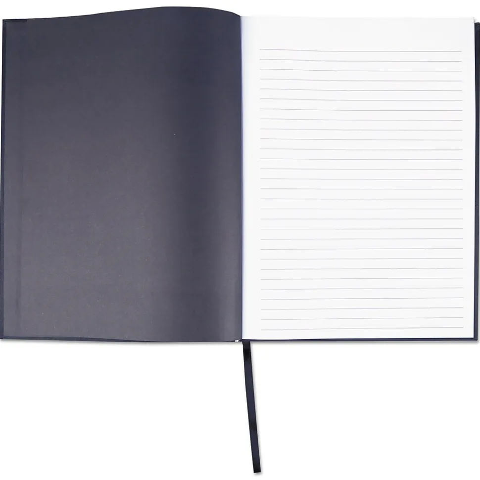 Universal Casebound Hardcover Notebook, Black Linen, 1-Subjects, 10 1/4 x 7 5/8, Each (66353)