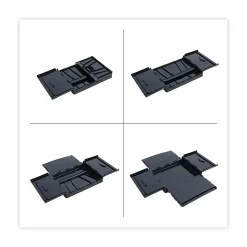 Universal Collapsible Crate, 17 1/4 X 14 1/4 X 10 1/2, Black/gray, 2/pack