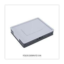 Universal Collapsible Crate, 17 1/4 X 14 1/4 X 10 1/2, Black/gray, 2/pack