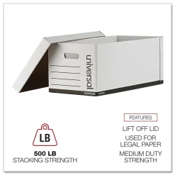 Universal Corrugated File Box with Lift Off Lid, 12/Carton (UNV95220)