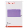 Universal File Folder, 3 Tab, Legal Size, Bright Violet, 100/Box (UNV10525)