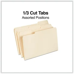 Universal File Folder, Legal Size, Manila, 100/Box (UNV15113)