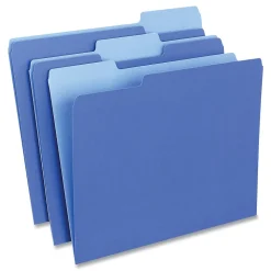 Universal File Folder, Letter Size, Blue, 100/Box (UNV12301)