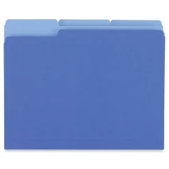 Universal File Folder, Letter Size, Blue, 100/Box (UNV12301)
