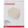 Universal File Folder, Straight Cut, Letter Size, Manila, 100/Box (UNV12110)