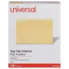 Universal File Folder, Straight Cut, Letter Size, Yellow, 100/Box (UNV12304)
