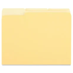 Universal File Folder, Straight Cut, Letter Size, Yellow, 100/Box (UNV12304)